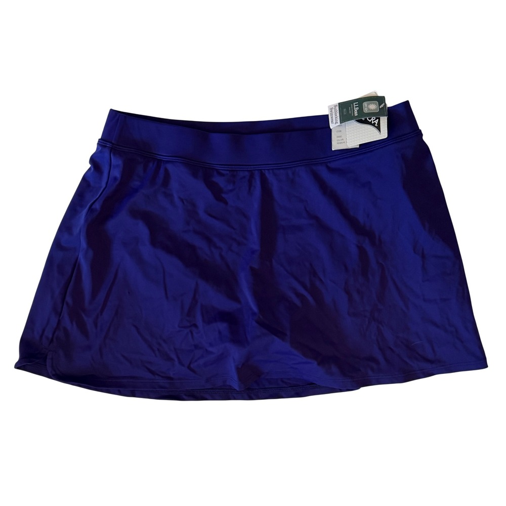 L.L. Bean Swim Skirt Women 12 Violet Purple New UPF 50 Sunblocking‎ Skort